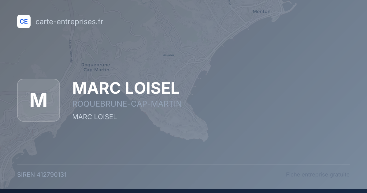 MARC LOISEL — 412790131 — fiche entreprise