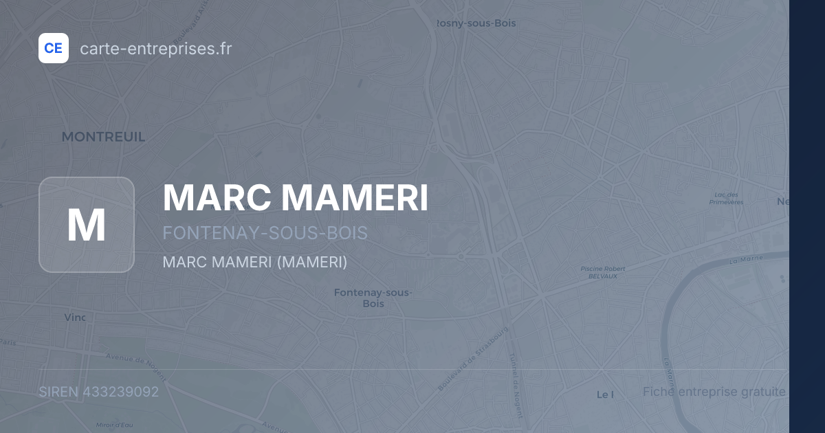 MARC MAMERI — 433239092 — fiche entreprise