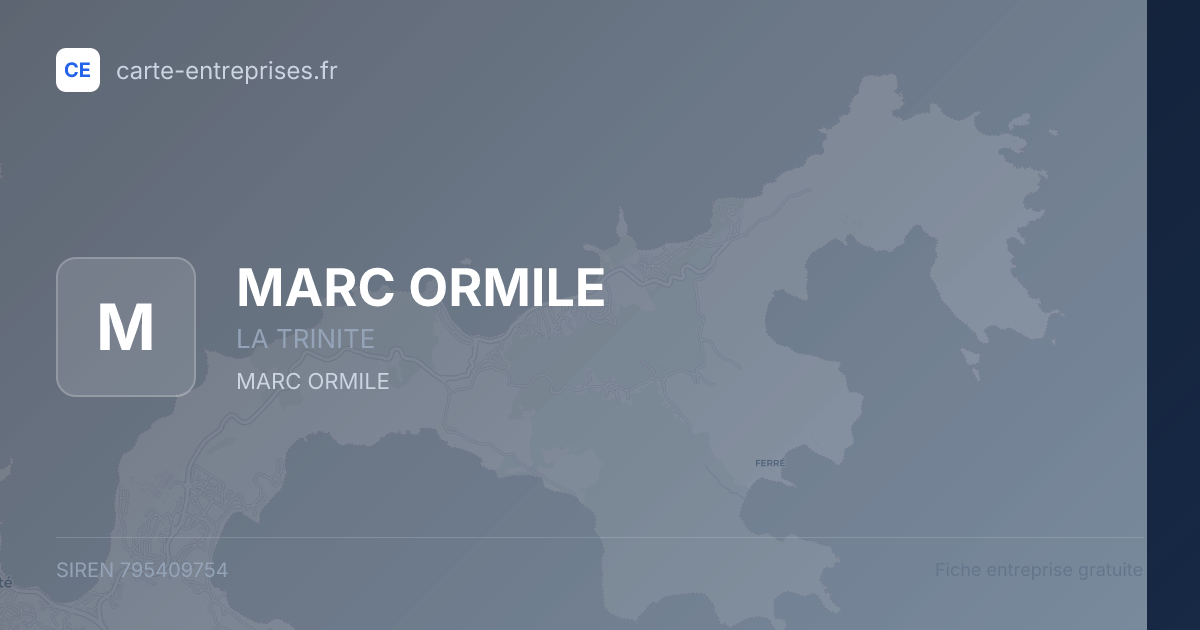 MARC ORMILE — 795409754 — fiche entreprise