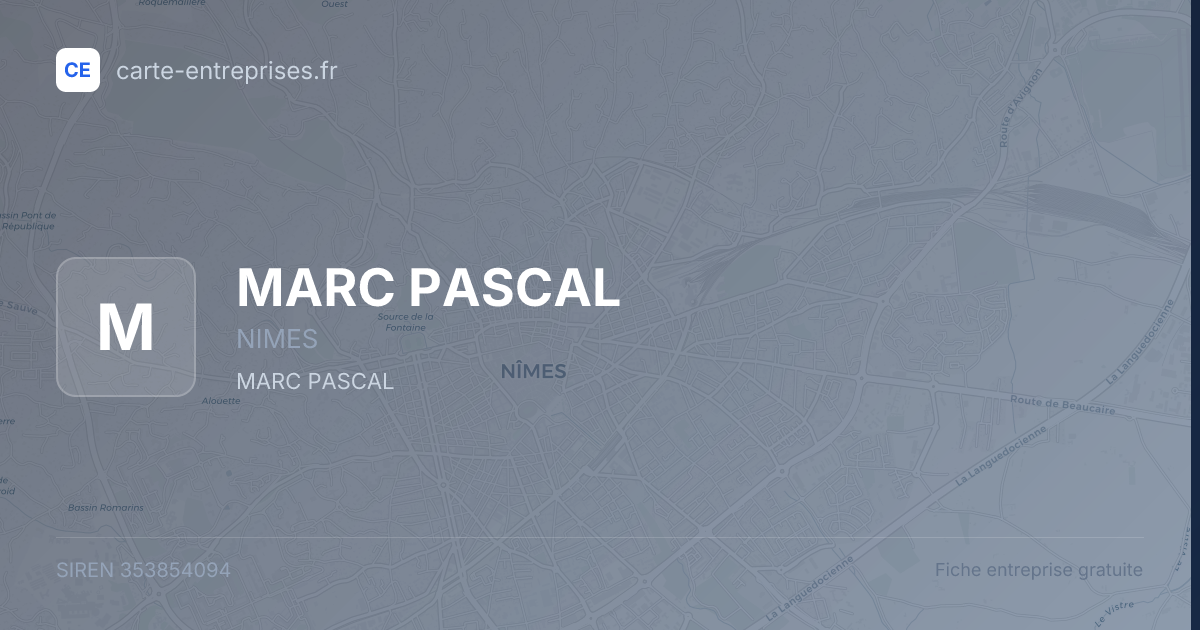 MARC PASCAL — 353854094 — fiche entreprise