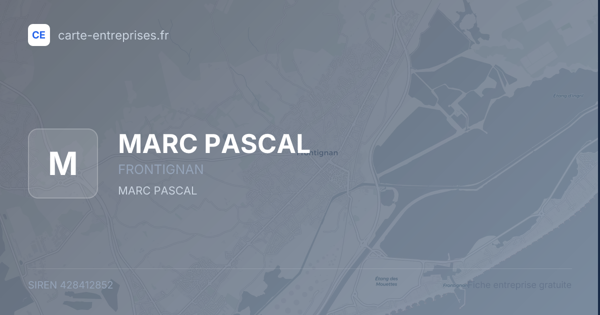MARC PASCAL — 428412852 — fiche entreprise