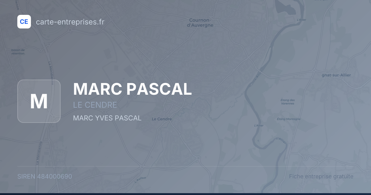 MARC PASCAL — 484000690 — fiche entreprise