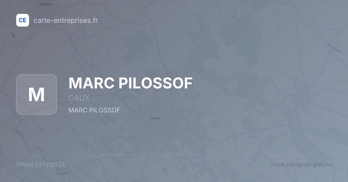 MARC PILOSSOF — 537410334 — fiche entreprise