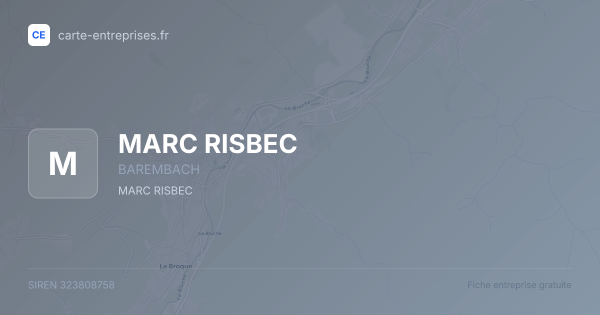 MARC RISBEC — 323808758 — fiche entreprise