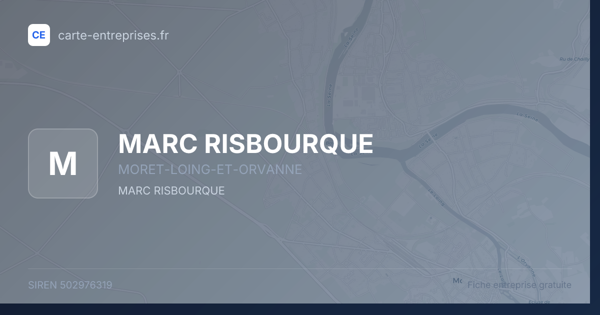 MARC RISBOURQUE — 502976319 — fiche entreprise