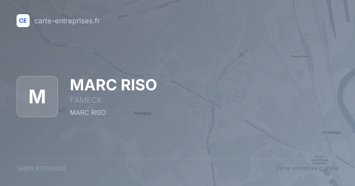 MARC RISO — 811334630 — fiche entreprise