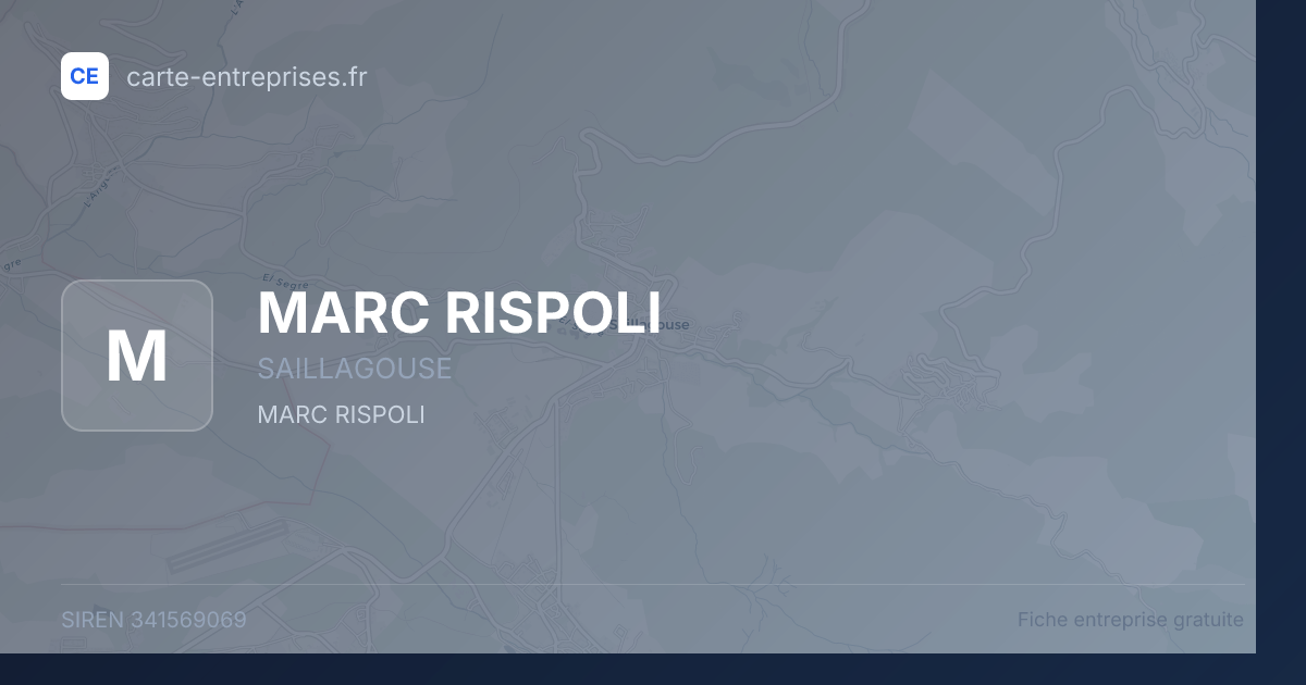 MARC RISPOLI — 341569069 — fiche entreprise