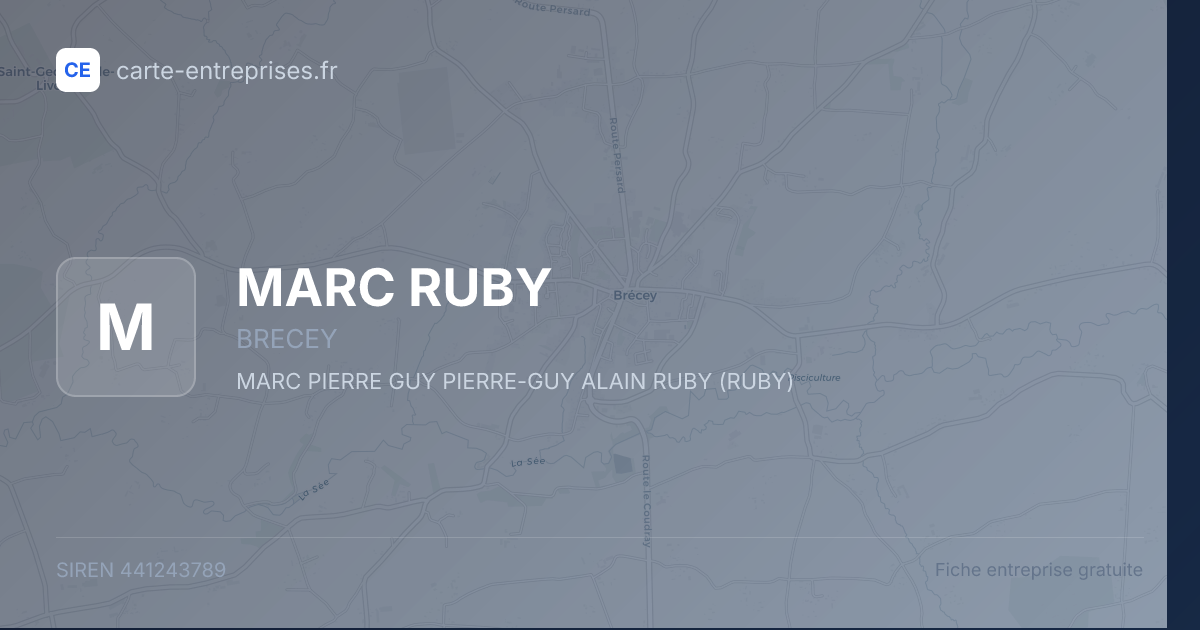 MARC RUBY — 441243789 — fiche entreprise