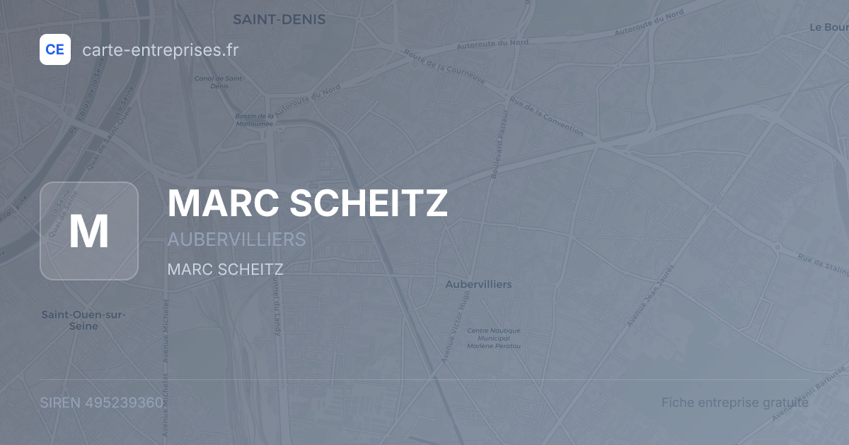 MARC SCHEITZ — 495239360 — fiche entreprise