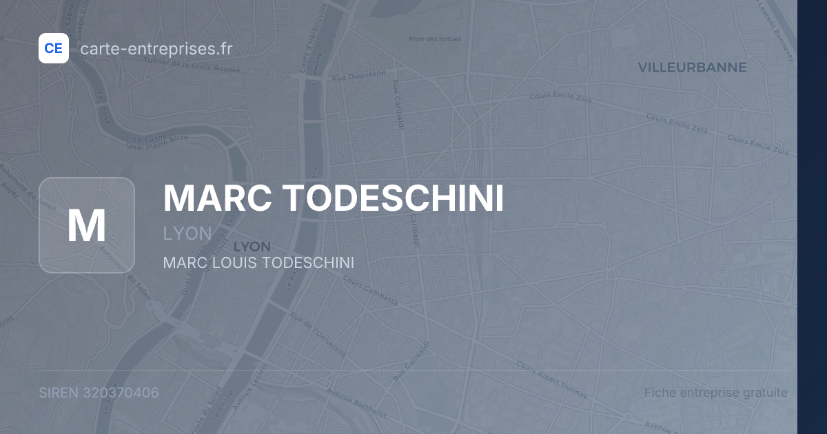 MARC TODESCHINI — 320370406 — fiche entreprise