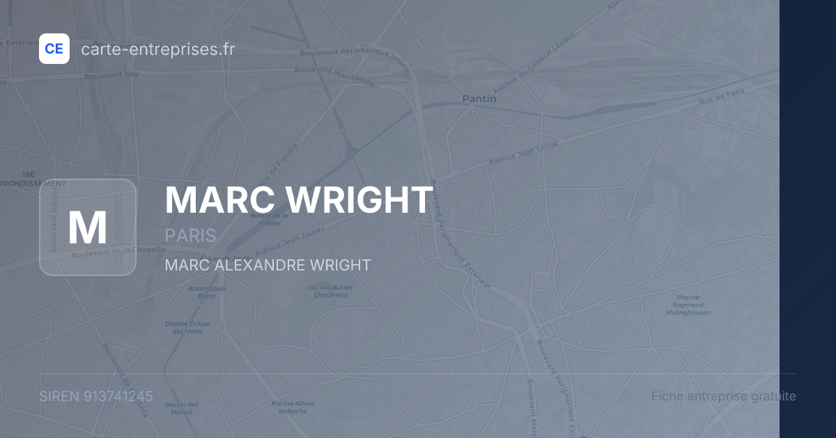 MARC WRIGHT — 913741245 — fiche entreprise