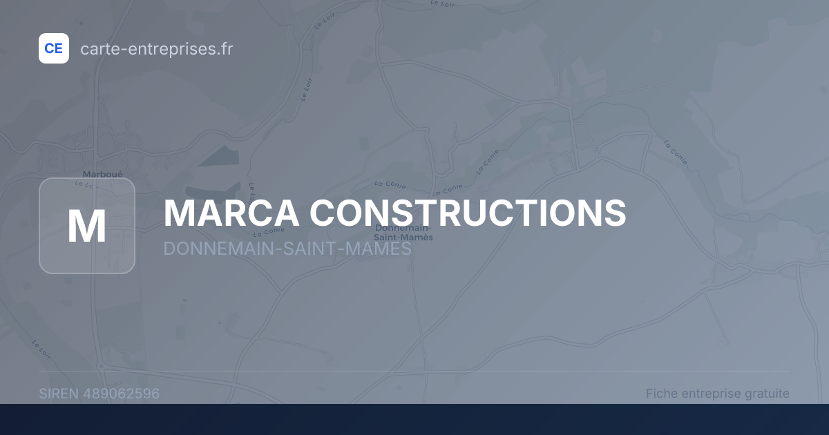 MARCA CONSTRUCTIONS — 489062596 — fiche entreprise