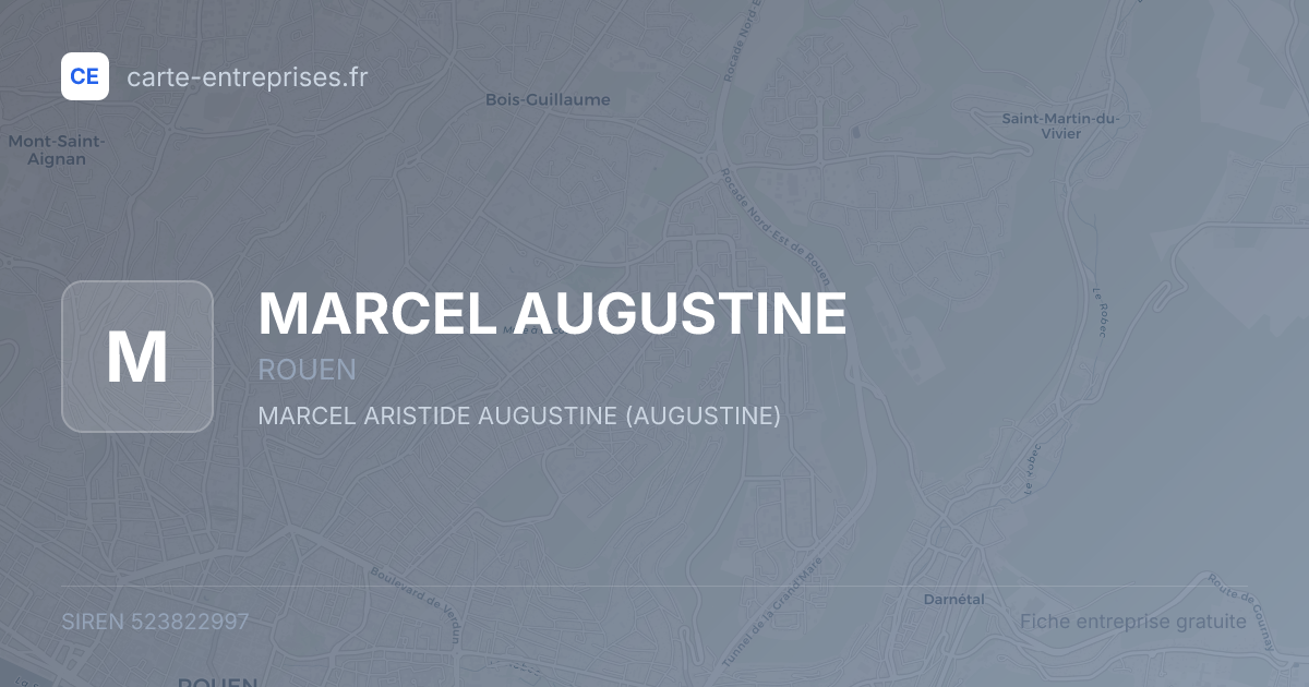 MARCEL AUGUSTINE — 523822997 — fiche entreprise