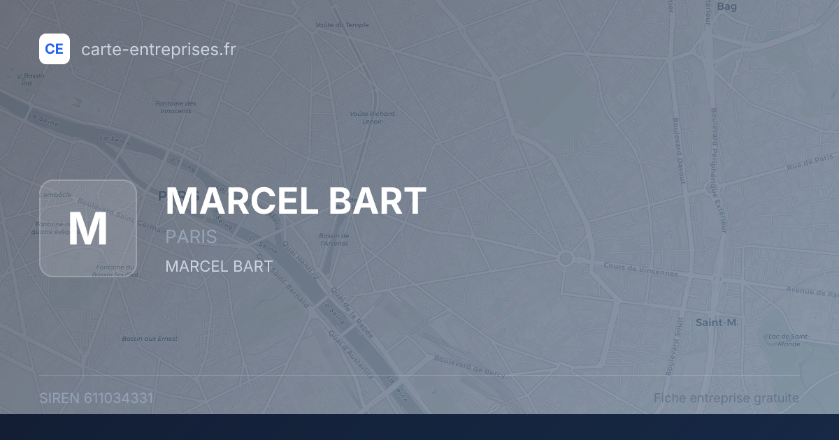 MARCEL BART — 611034331 — fiche entreprise