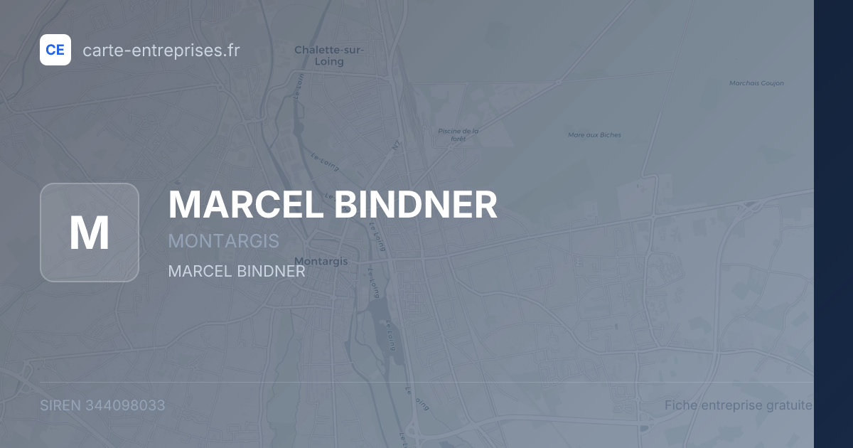 MARCEL BINDNER — 344098033 — fiche entreprise