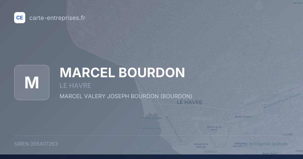 MARCEL BOURDON — 355407263 — fiche entreprise