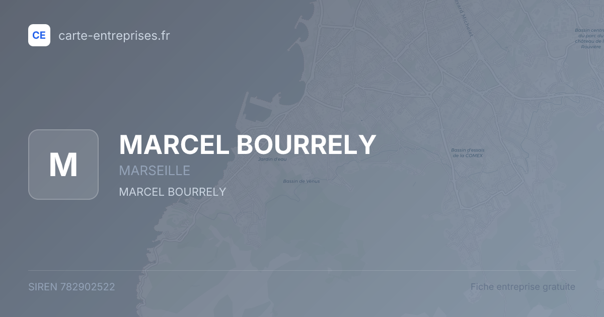MARCEL BOURRELY — 782902522 — fiche entreprise