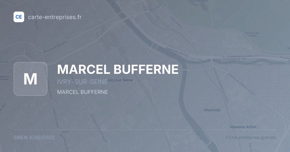 MARCEL BUFFERNE — 429510332 — fiche entreprise