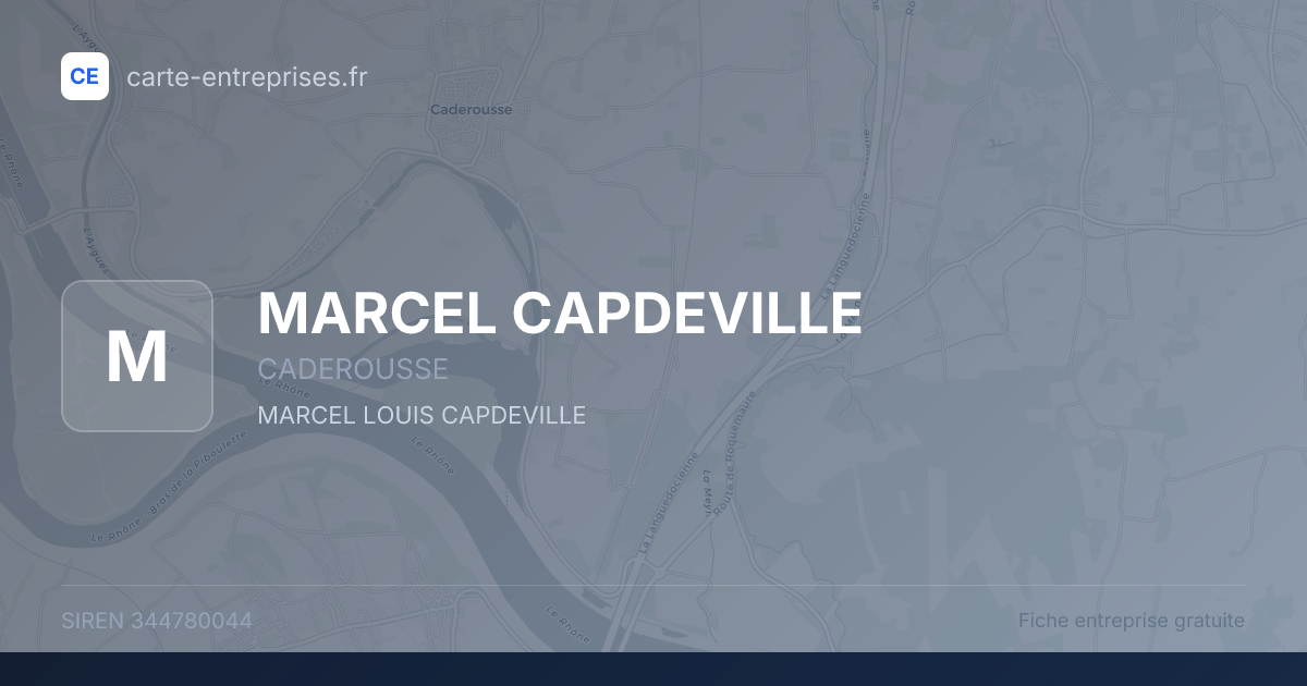 MARCEL CAPDEVILLE — 344780044 — fiche entreprise