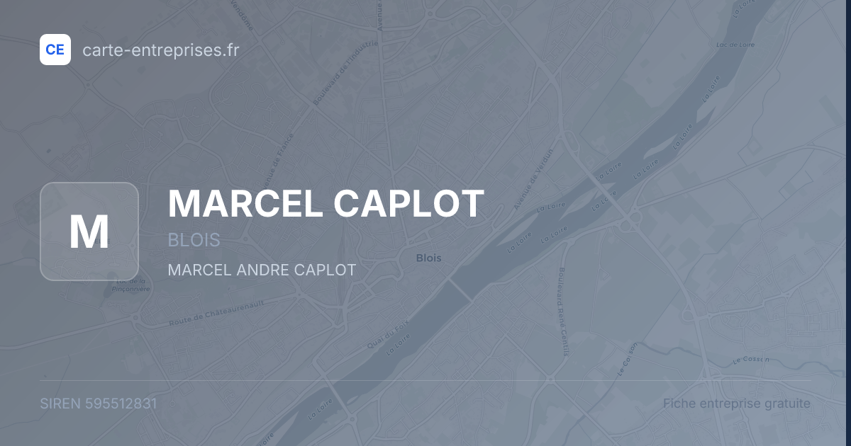 MARCEL CAPLOT — 595512831 — fiche entreprise