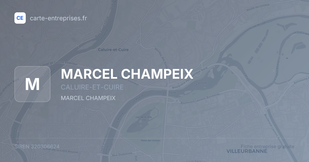 MARCEL CHAMPEIX — 320306624 — fiche entreprise