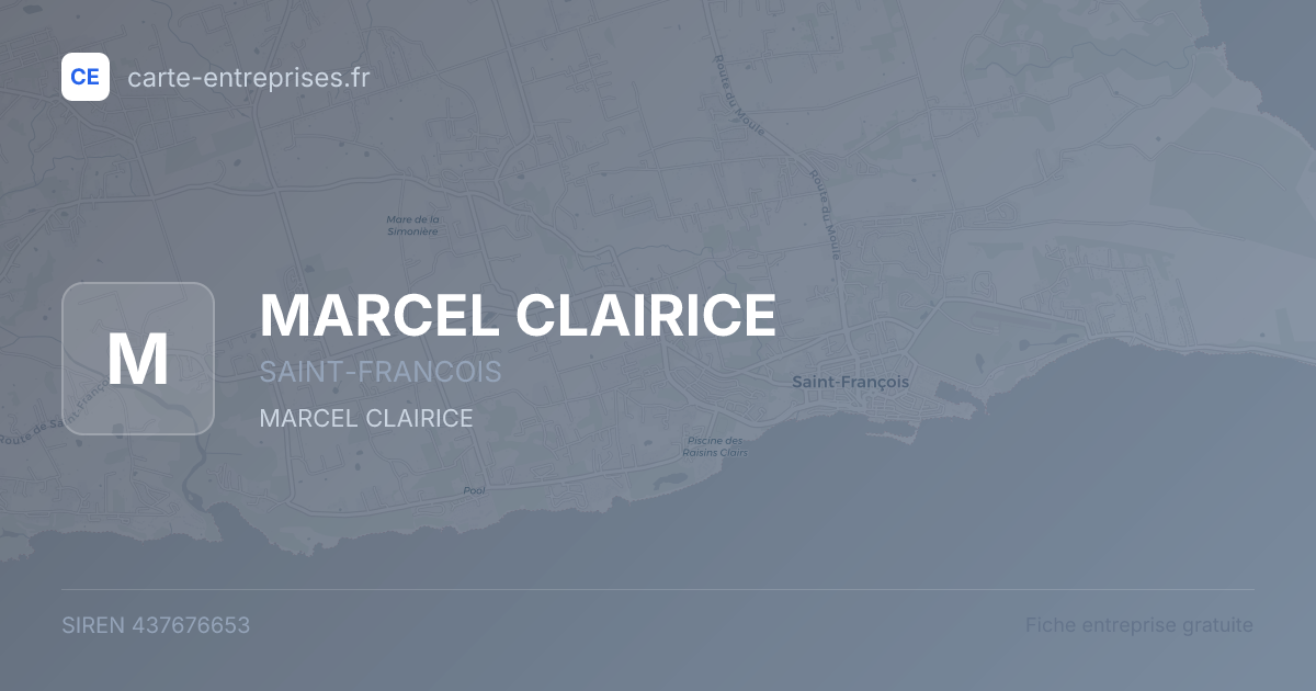 MARCEL CLAIRICE — 437676653 — fiche entreprise