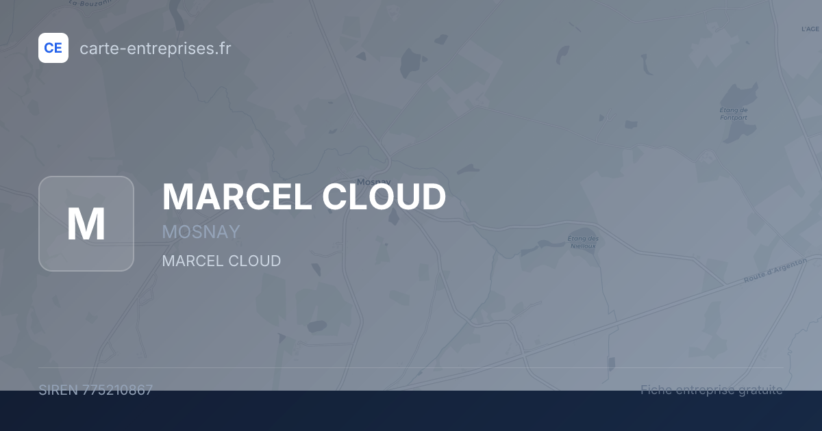 MARCEL CLOUD — 775210867 — fiche entreprise
