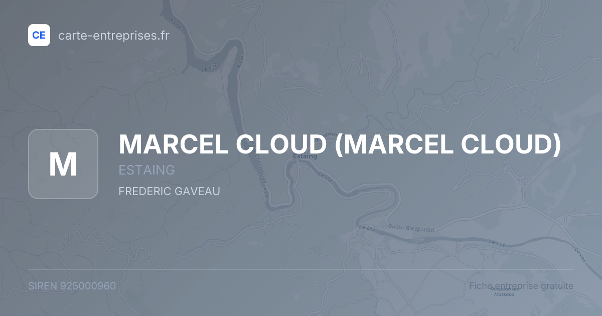 MARCEL CLOUD — 925000960 — fiche entreprise