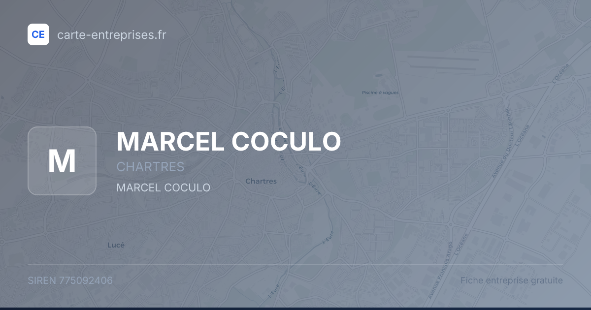 MARCEL COCULO — 775092406 — fiche entreprise