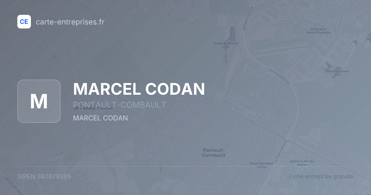 MARCEL CODAN — 382879385 — fiche entreprise