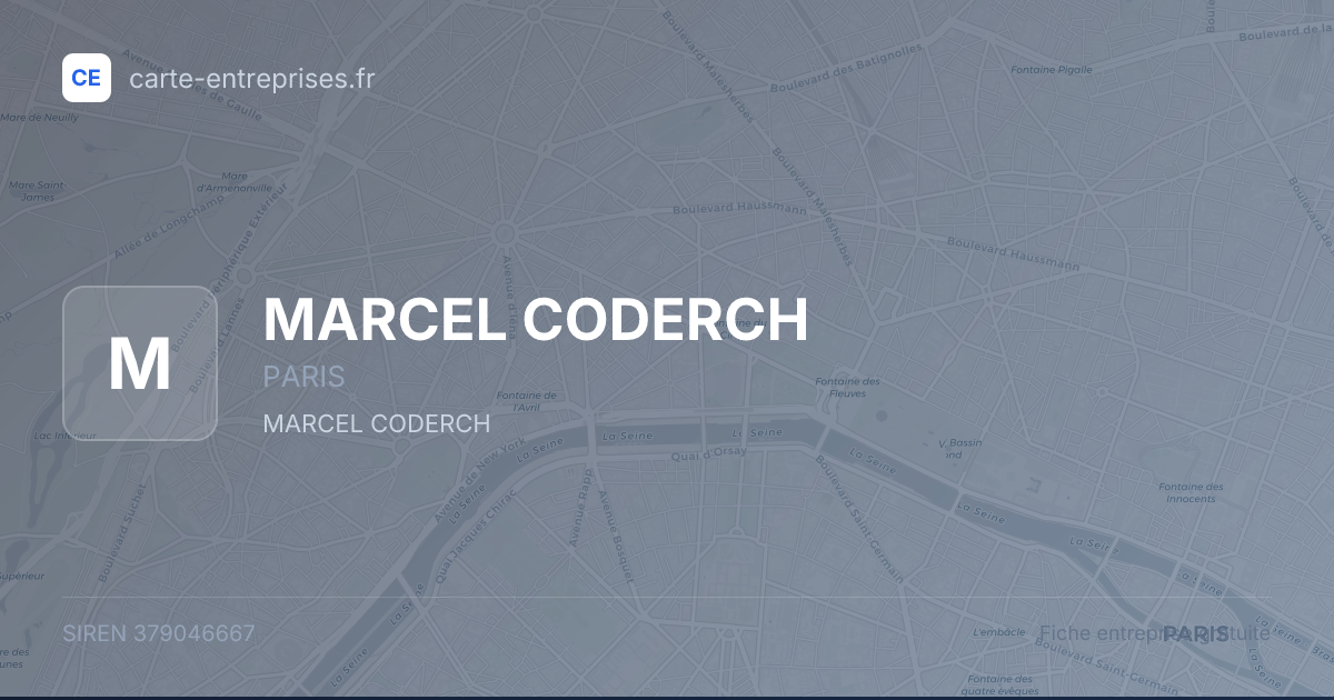 MARCEL CODERCH — 379046667 — fiche entreprise