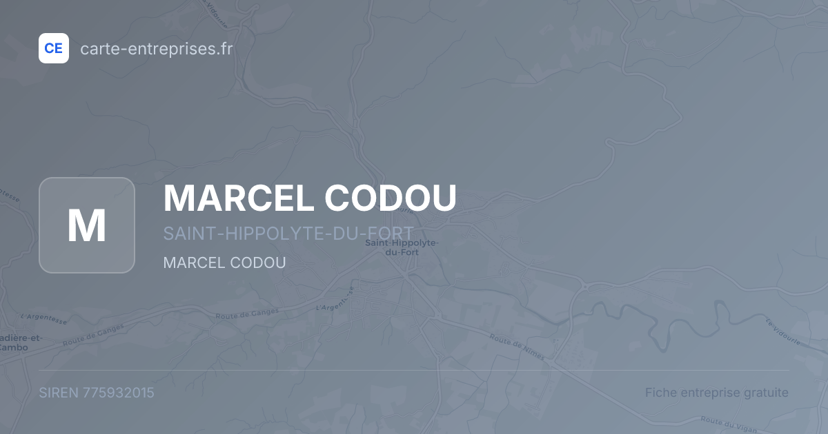 MARCEL CODOU — 775932015 — fiche entreprise