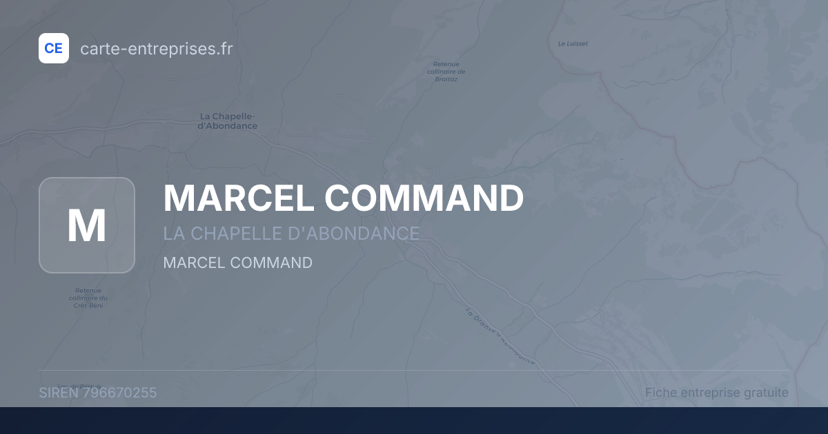 MARCEL COMMAND — 796670255 — fiche entreprise