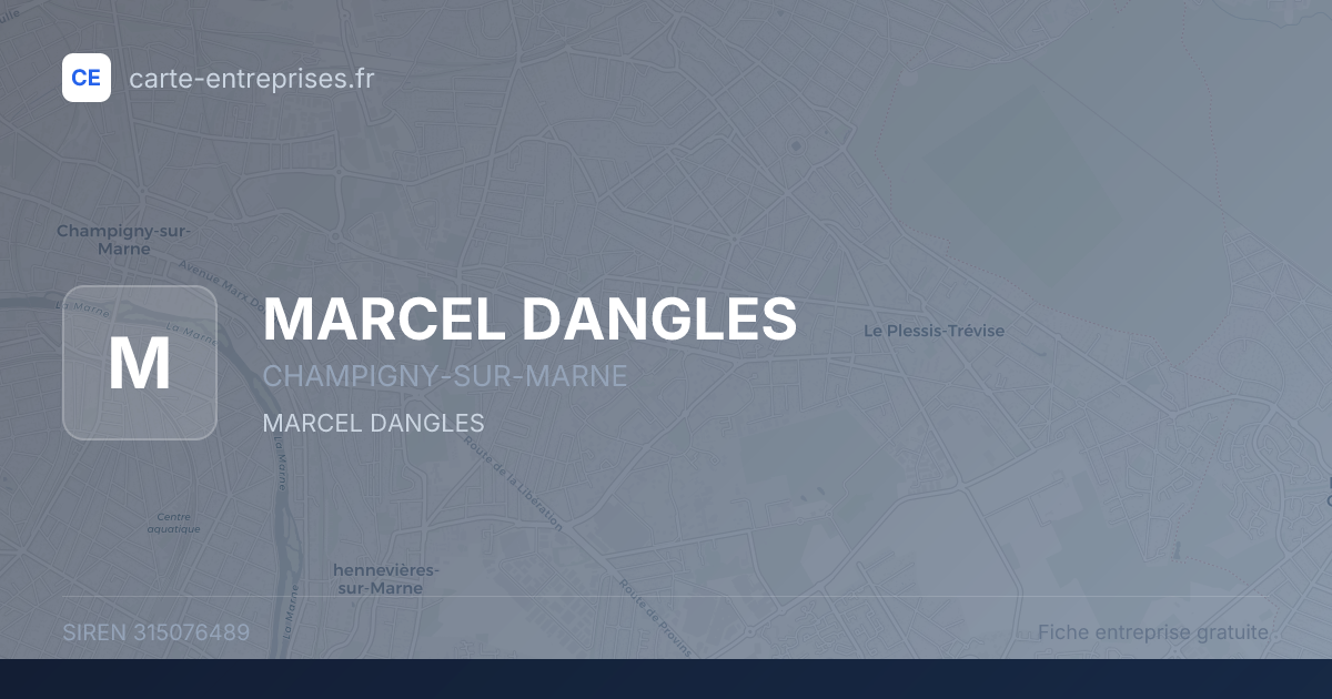 MARCEL DANGLES — 315076489 — fiche entreprise