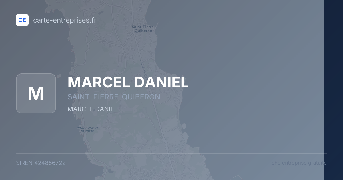 MARCEL DANIEL — 424856722 — fiche entreprise