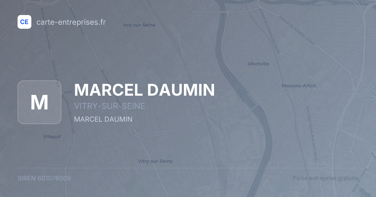 MARCEL DAUMIN — 601078009 — fiche entreprise