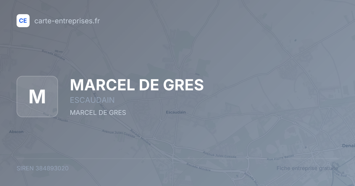 MARCEL DE GRES — 384893020 — fiche entreprise