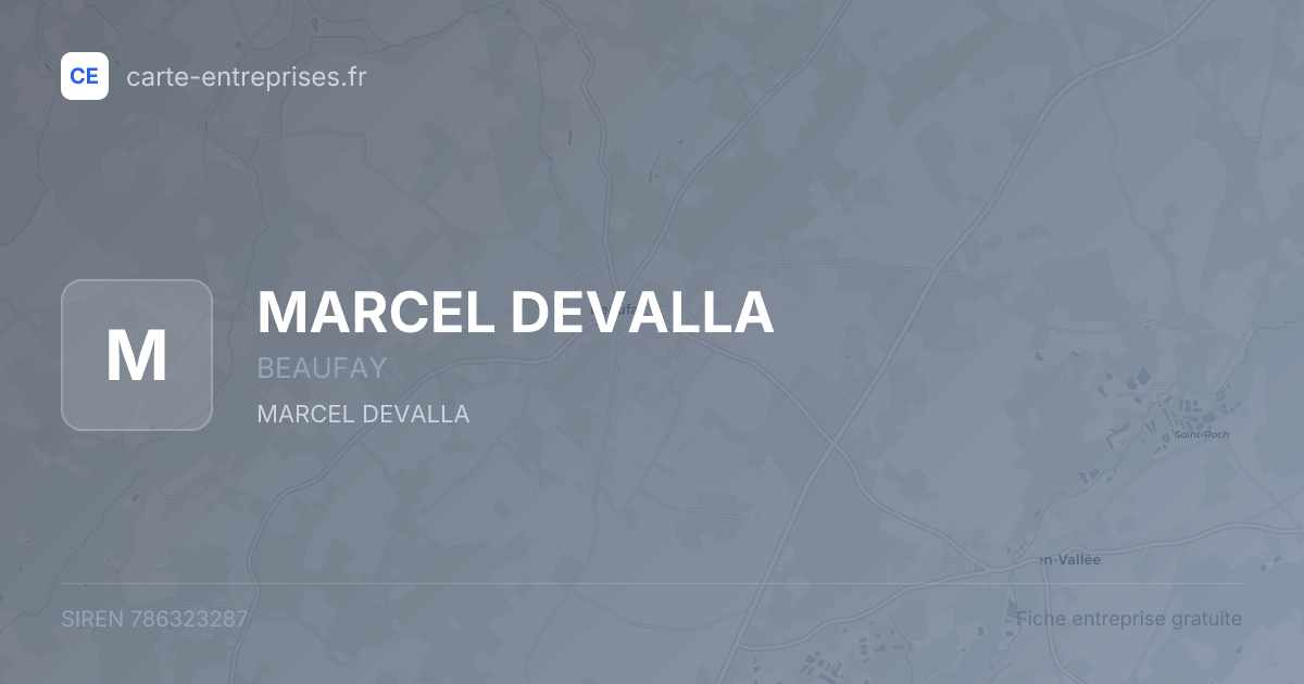 MARCEL DEVALLA — 786323287 — fiche entreprise