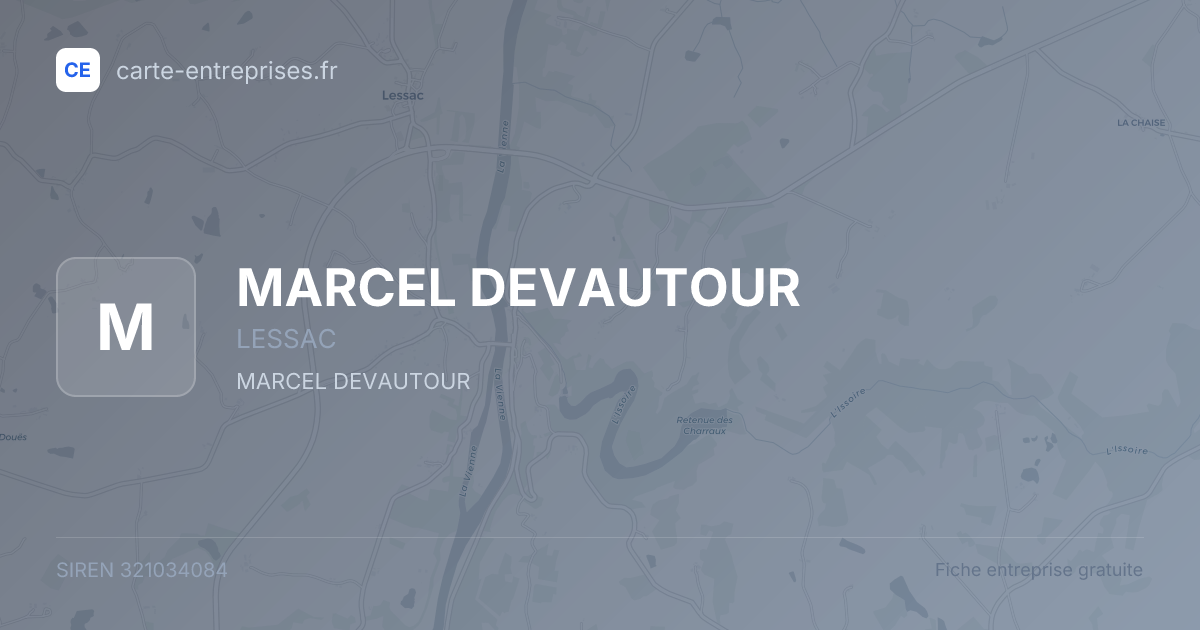 MARCEL DEVAUTOUR — 321034084 — fiche entreprise