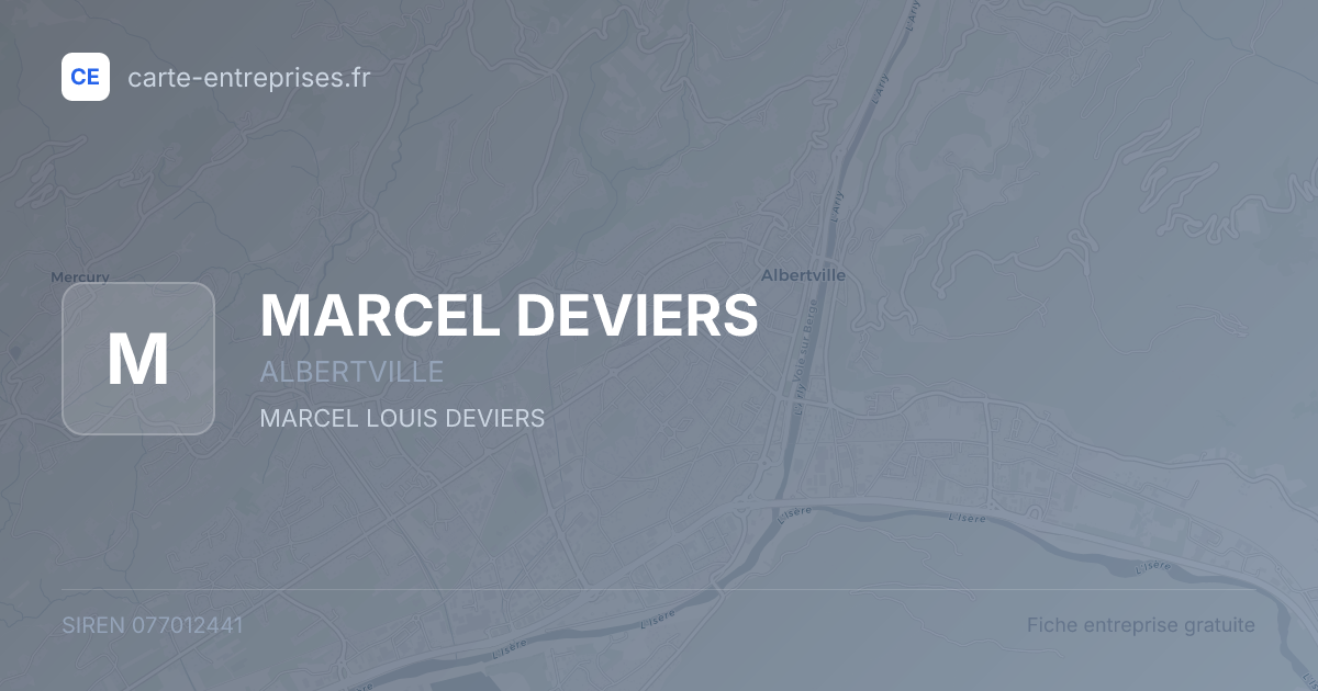 MARCEL DEVIERS — 077012441 — fiche entreprise