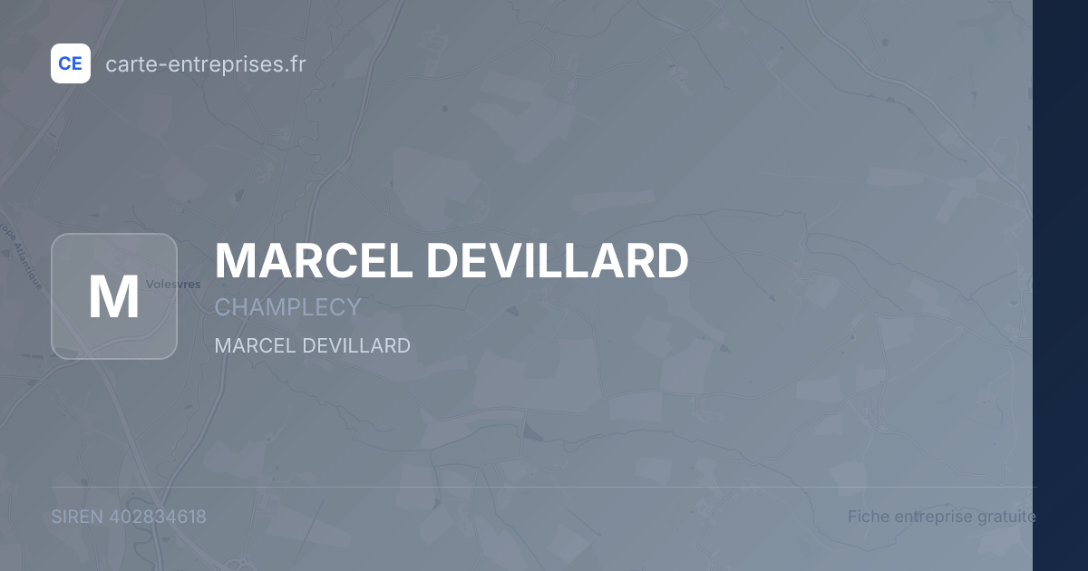 MARCEL DEVILLARD — 402834618 — fiche entreprise
