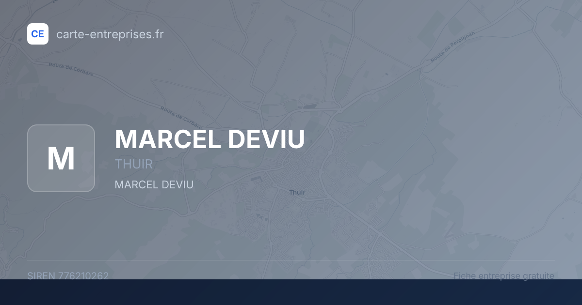 MARCEL DEVIU — 776210262 — fiche entreprise