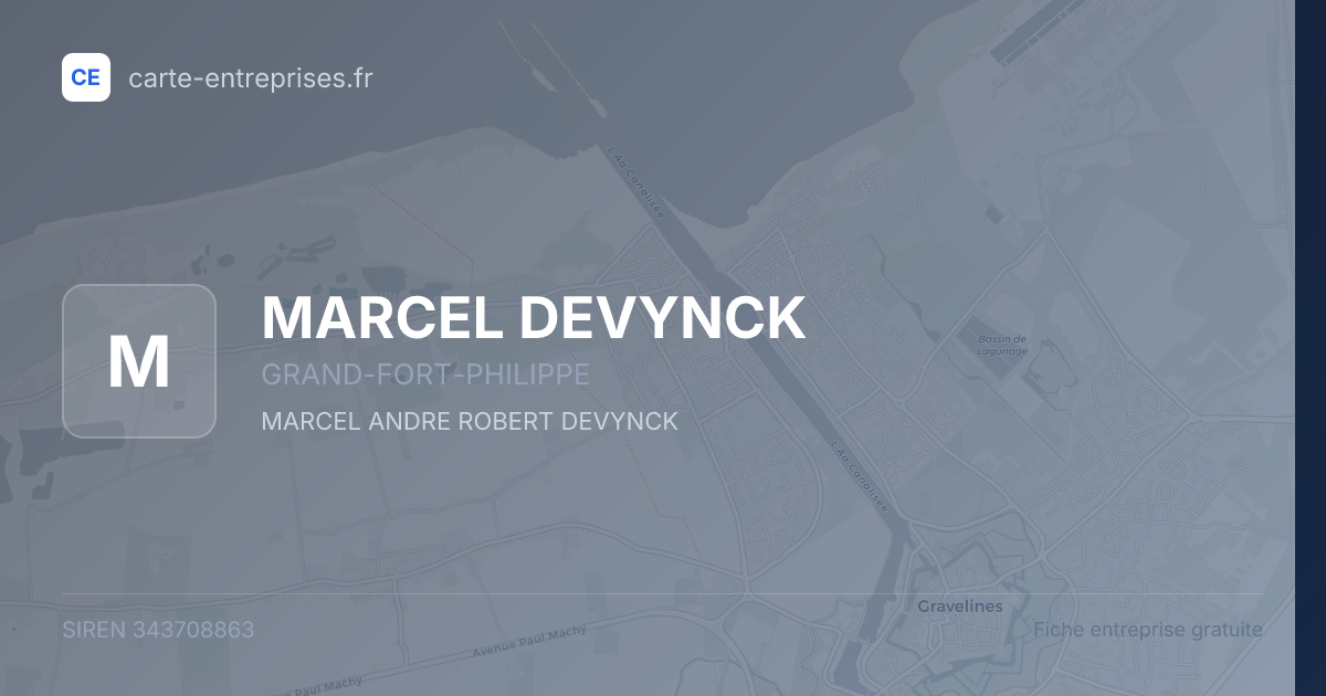 MARCEL DEVYNCK — 343708863 — fiche entreprise