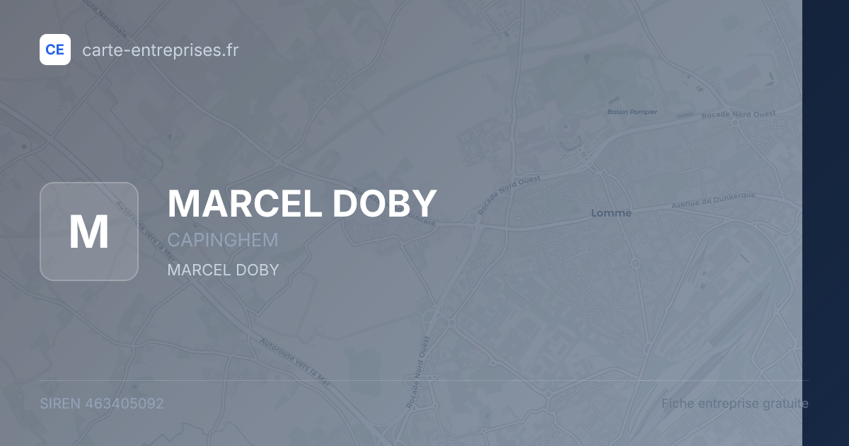 MARCEL DOBY — 463405092 — fiche entreprise