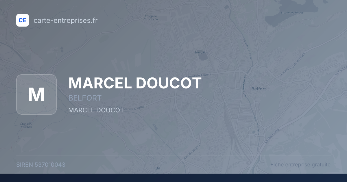 MARCEL DOUCOT — 537010043 — fiche entreprise