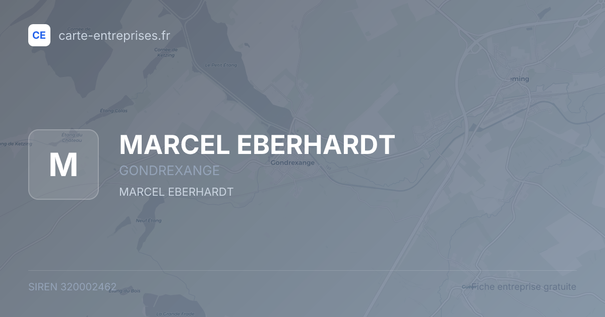 MARCEL EBERHARDT — 320002462 — fiche entreprise