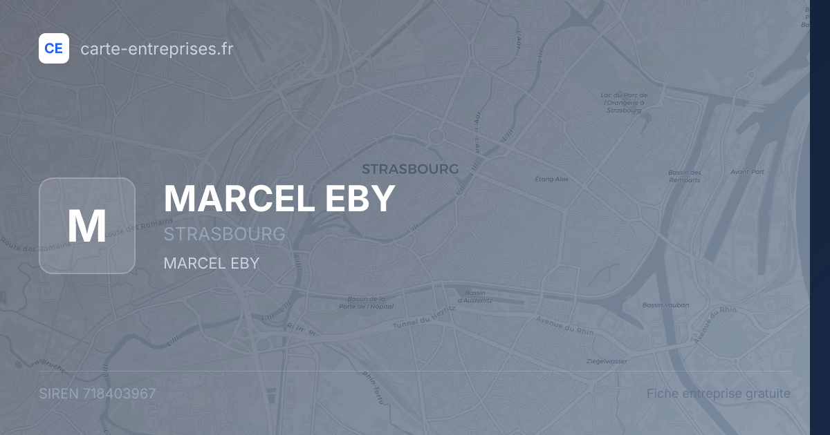 MARCEL EBY — 718403967 — fiche entreprise