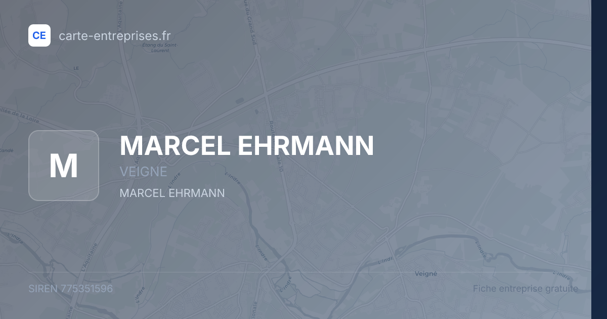 MARCEL EHRMANN — 775351596 — fiche entreprise
