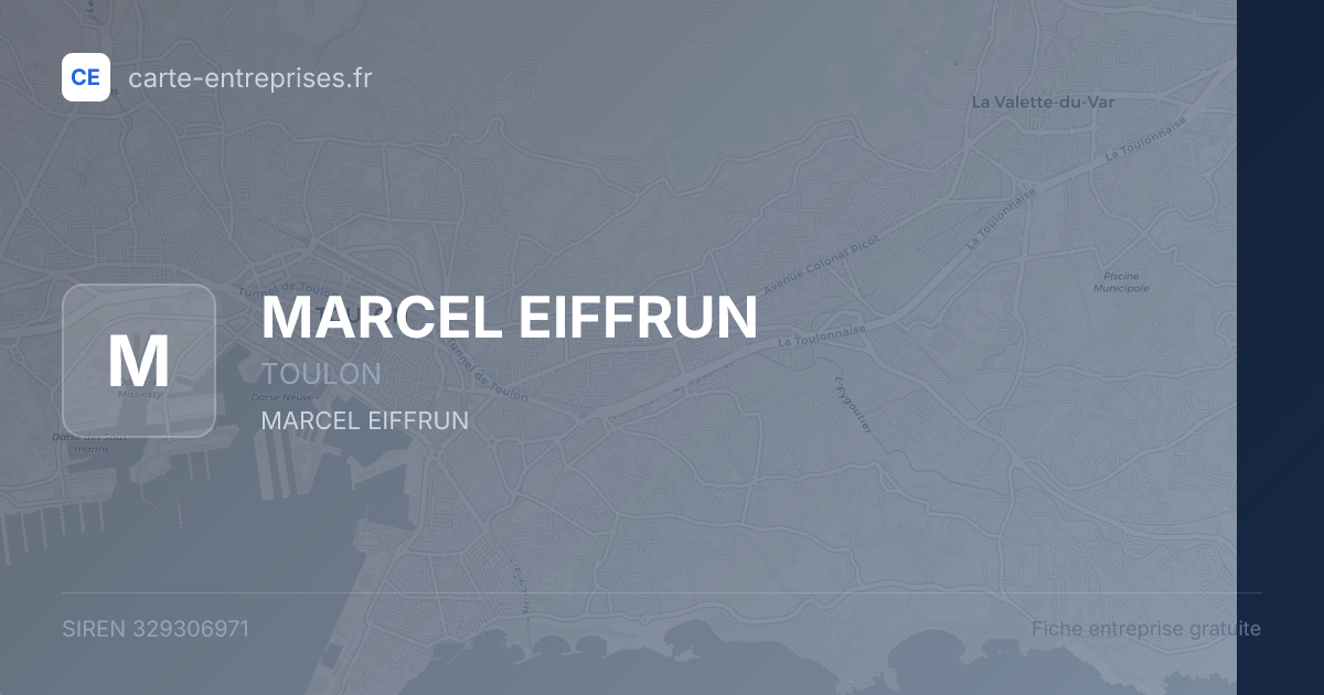 MARCEL EIFFRUN — 329306971 — fiche entreprise