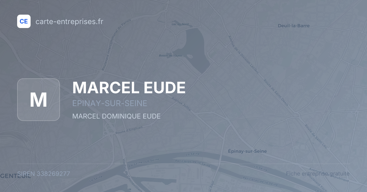 MARCEL EUDE — 338269277 — fiche entreprise